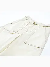 シックな高級感あるフレンチスタイルのブラウスとパンツのセットアップ（セットアップ対応）