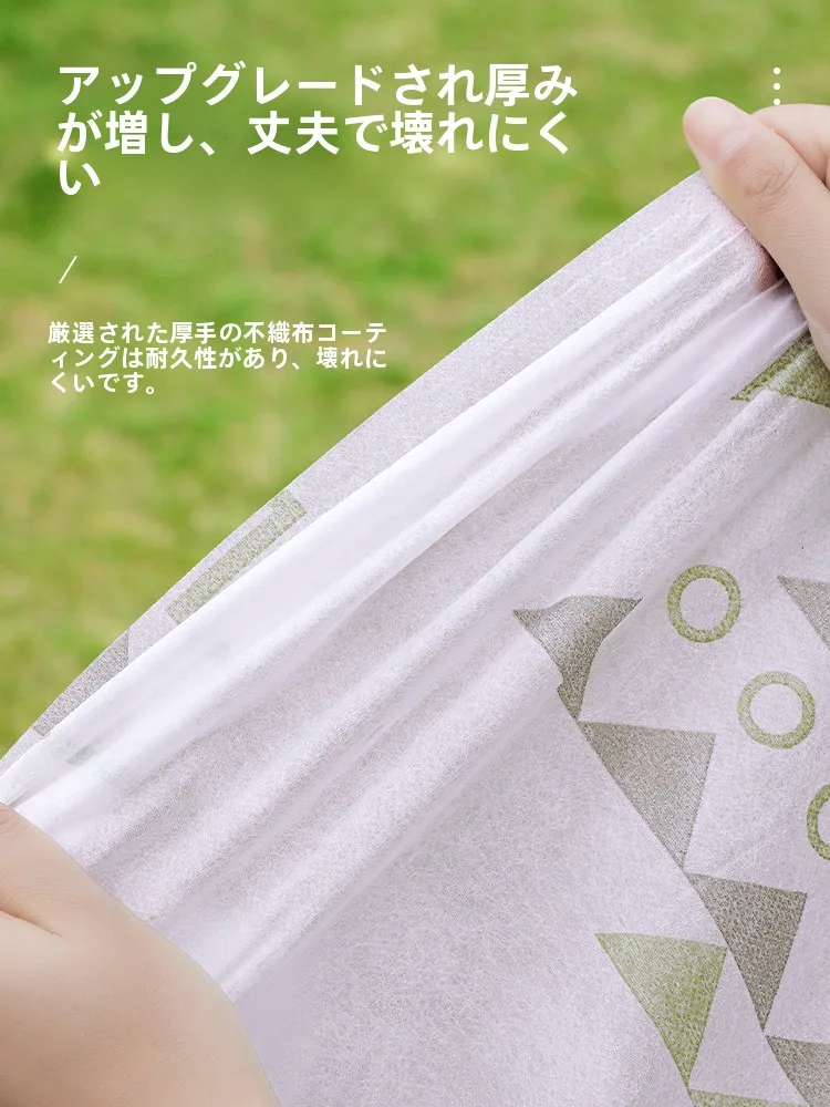 キャンプ道具を節約調達｜実際に使ってみた結果　防水・防潮対策済み厚手使い捨てピクニックマット