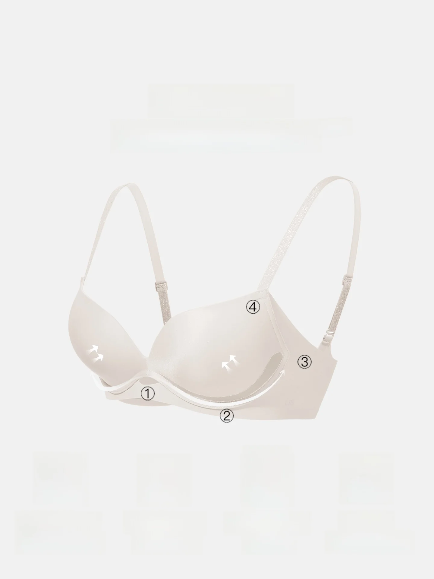 無痕補正ブラジャー：小胸用リフトアップモデルのサイズ選びと実用性解析
