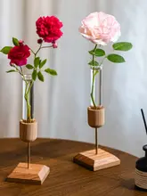 ミニグラス試験管壁掛け花瓶【シンプルデザイン・アートインテリア】
