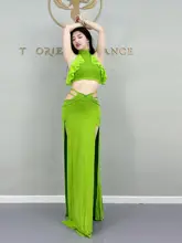ベリーダンス 練習服 スーツ モーダルセクシーハングウエスト