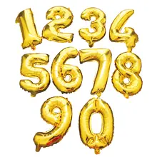 16インチ数字アルミ風船09誕生日パーティー用装飾風船【結婚式用・イベント装飾】