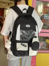 通学リュック 痛バッグ レディース 女子中学生 黒 モノトーン シンプル 大容量 汚れにくい おしゃれ インスタ映え
