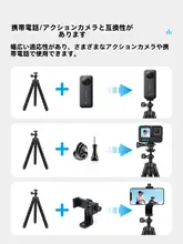 スマホ撮影用テーブル三脚 八爪魚スタンド【GoPro対応・ミニサイズ・アウトドア用・携帯便利】