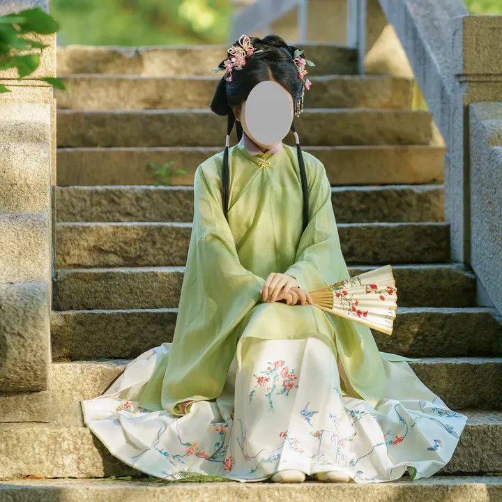 軽やかなデザインの天絲夏用中長衫【立襟・広袖・斜め前開き】