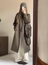 高級感あふれる韓国風トレンチコート【女性用・ミディアム丈】