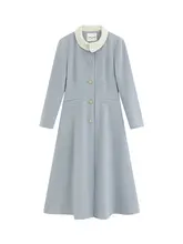 ヴィンテージ風ウエストフィットウールコート【女性用・冬・おしゃれ・小柄向け】