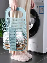 大容量 折りたたみ式 洗濯物収納バスケット【壁掛けタイプ・家庭用】