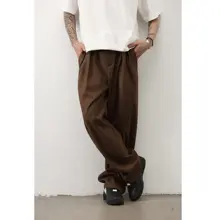 ワイドスラックス メンズ ドレープ感 防シワ加工 着回し ストリート 夏「LH store」