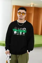 ウェンゼビルプリントスウェットシャツ【ユニセックス・ルーズフィット・秋用・フェイクレイヤード】（セットアップ対応）