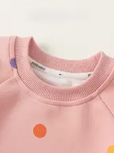 春季にぴったり！カラフルドットの女の子用プルオーバー【ラウンドネック・ラグランスリーブ・ゆったりフィット】（セットアップ対応）