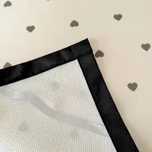 黒白ハートデザインの夏用柔らかいクールマット【インス風・三年用・シング ルベッド対応】（セットアップ対応）