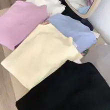 女性用 ブルーカラー ハイネックニットインナー【秋冬・極上の柔らかさ・厚手・細身デザイン】
