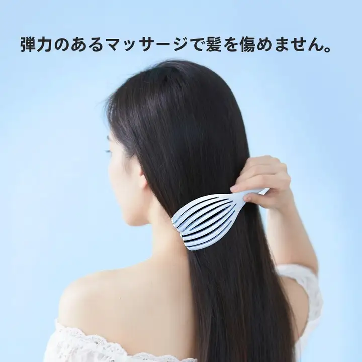 MINISO 天使貝殻デザインのマッサージブラシ【携帯用・頭皮ケア・極上の柔らかさ】