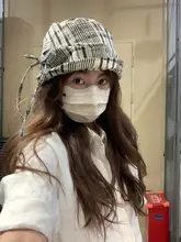 レトロチェック柄フ Fisherman Hat【春夏用・小顔効果・バケットハット】