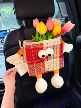 カートンデザインの車載ゴミ箱兼ティッシュケース【自動車の後部席用・収納ボックス】