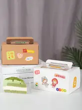 スイーツ用持ち運び包装ボックス【ムースケーキ・シフォンケーキ・カット済み辛いとは・フランス風スイーツ用】
