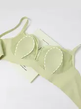 夏用 深V ネックレースブラジャー【極上の柔らかさ・通気性・ワイヤーなし・セクシー】