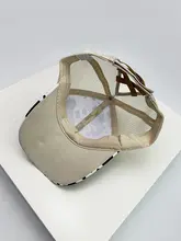 牛柄カモフラージュプリントのキャップ【交差ポニーテール用・メッシュ・日よけ】