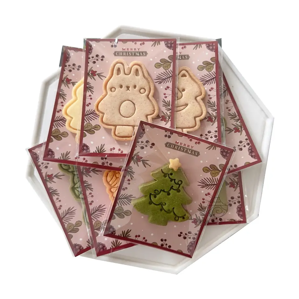 クリスマスクッキー用カード【クリスマスカード・お菓子のデコレーション用】