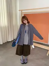 レトロチェック柄シャツ【春夏用・長袖・ルーズフィット・カジュアル】