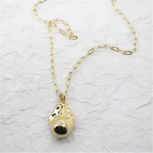 個性的なロングニットチェーンネックレス【不規則なペンダント・トレンディデザイン】