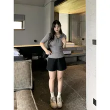 夏用 レディース クロップドパンツ【フィット・ハイウエスト・ストレートレッグ】