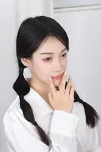 極上の柔らかさの黒色ヘアゴム【太め編み込み・耐久性・馬尾用】