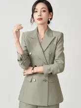 高級職業通勤用 ジャケット＆パンツ【ライトカーキ・スタイリッシュ・ビジネスウェア】（セットアップ対応）
