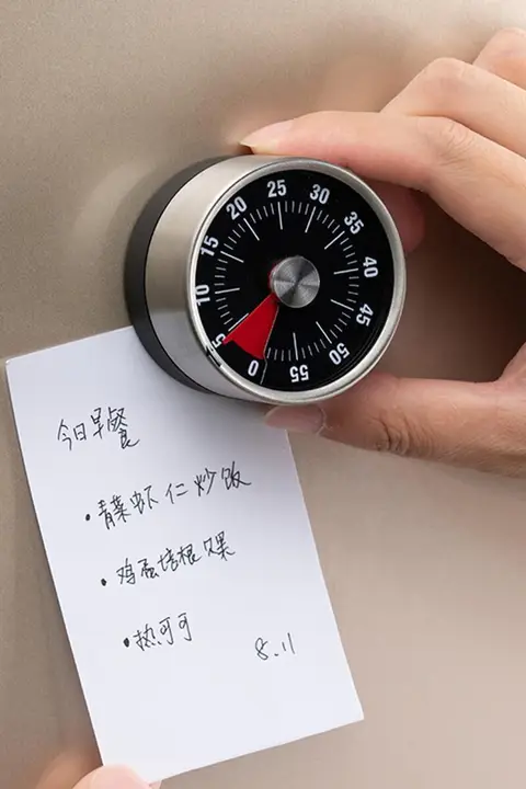 調理タイマー 機械式 マグネット式 アナログ キッチン用 アラーム「onlycook」