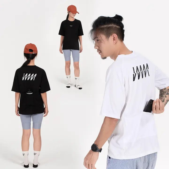 速乾涼感サイクリングTシャツ【短袖・背面ポケット・プリント柄】