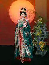 刺繍入りの婚礼用漢服【華やかなデザイン・二重仕立て・着物スタイル】（セットアップ対応）