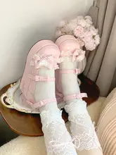 可愛いリボン付きロリータシューズ【厚底・ドール風】
