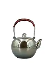 手作り 日本風 丸形 ヴィンテージスタイル シルバー ポット【白鹅绒対応】