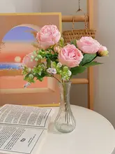 高級感のあるガラス花瓶【フェイクフラワー・ドライフラワー・インテリア装飾用】