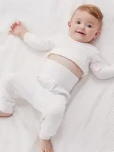 子供用高腰保暖インナー【秋用・上下分かれたデザイン・純綿】（セットアップ対応）