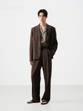羊毛混紡で極上の柔らかさ！弯刀袖デザインのショートジャケット【カジュアル・男性用】