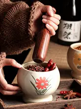 陶器製 手動にんにく潰し器【コンパクトデザイン・多機能・調理用】