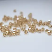 DIY用 菱形尖珠の人工水晶散珠ネックレス【香槟色・ファッションアクセサリー】