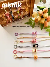 スマホストラップ ショルダー ハンドストラップ 着脱式 ビーズ マスコット 可愛い iPhone Android対応