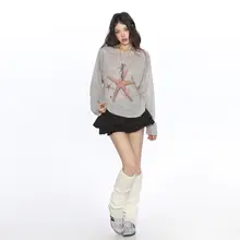 海星プリント薄手長袖Tシャツ【  レディース・夏用・デザイン・日焼け防止】
