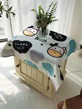 防水加工コットンリネン製テーブルクロス【田舎風・パール松デザイン・全周カバー】