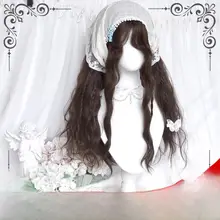ドール風 中分ウールカール前髪 ロリータスタイルウィッグ【甘いデザイン】