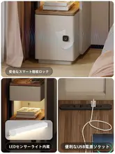 極狭型ベッドサイド収納キャビネット【多層収納・家庭用・保険付き】