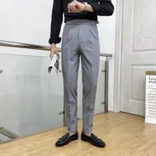 スラックス メンズ ビジネスカジュアル 無地  drape フィット スリム 英国 スタイル