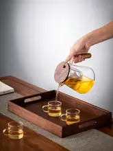 高級ガラス製茶器セット【ワンプッシュ抽出・茶水分離式・家庭用・オフィス用】