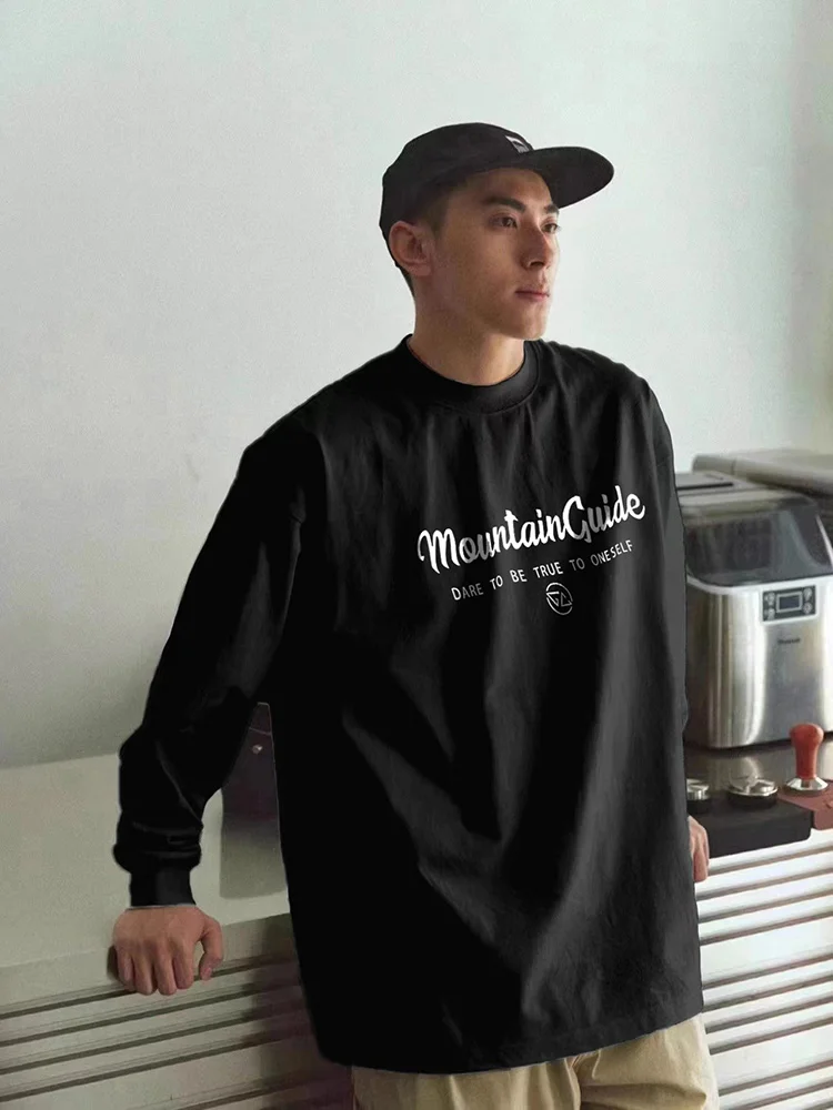 西海岸風 プリント 長袖Tシャツ【メンズ・カジュアル・ヒップホップスタイル】