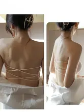ストラップレスブラ【軽量・ノースリーブ・透けにくい・美しい背中デザイン】