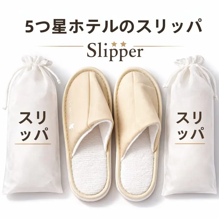 使い捨てスリッパ【家庭用・旅行用・五つ星ホテル向け】