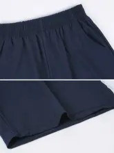 学生用 薄手の紺色ショートパンツ【男女兼用・コットン・二本ライン】